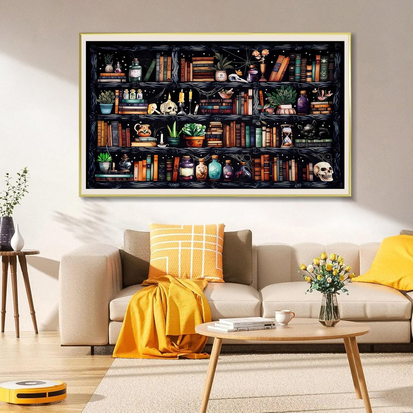 Axquilon Large Diamond Art Kits for Adults - Bookshelf Diamond Painting Kits for Adults Beginner, DIY 5D Full Drill Gem Art for Home Wall Decor 16x28 inch