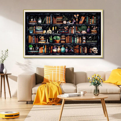 Axquilon Large Diamond Art Kits for Adults - Bookshelf Diamond Painting Kits for Adults Beginner, DIY 5D Full Drill Gem Art for Home Wall Decor 16x28 inch