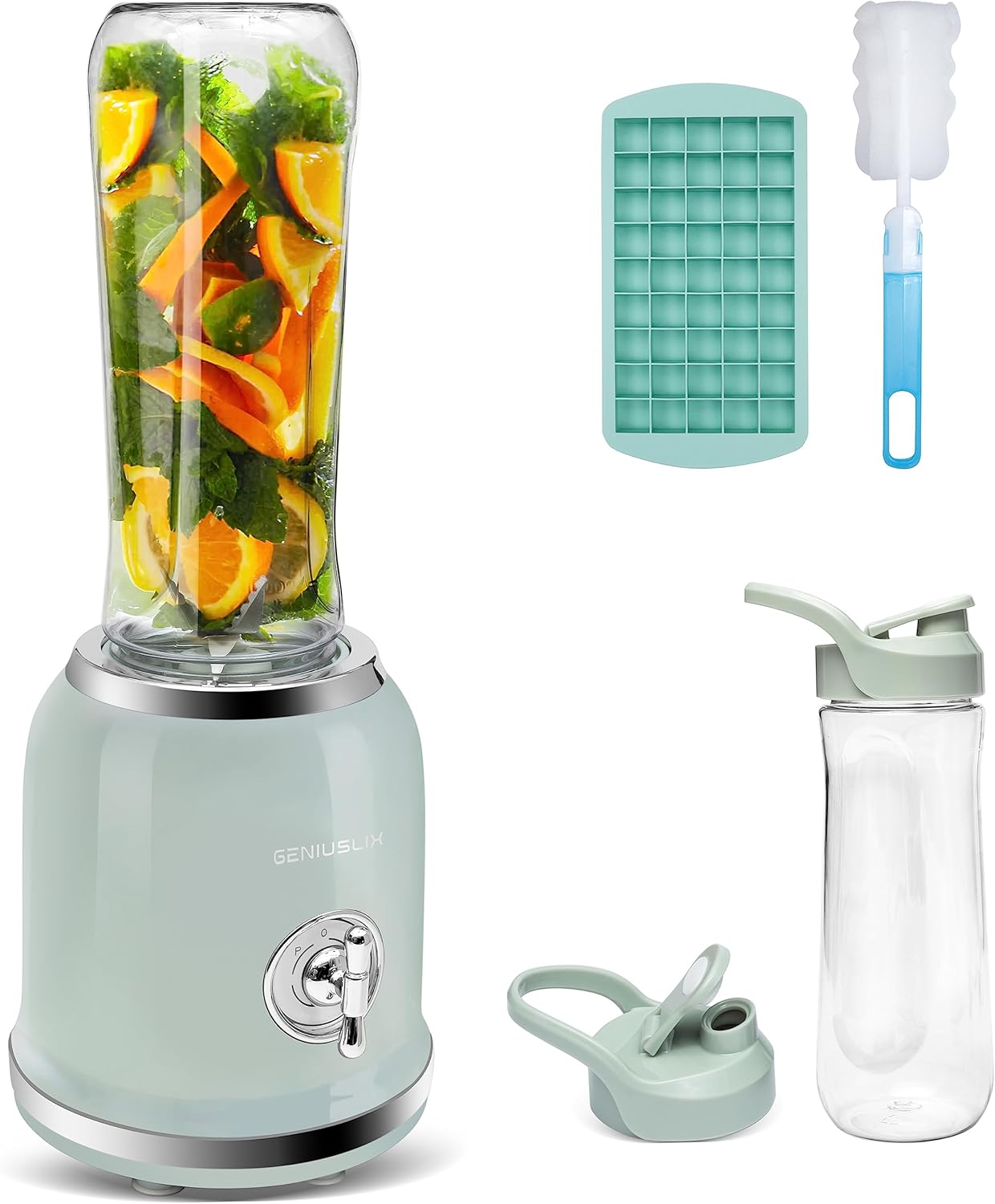 Personal Blender for Smoothies & Shakes, Portable Mini Blender with 2 Travel Bottles 20 oz, 6 Stainless Steel Blades