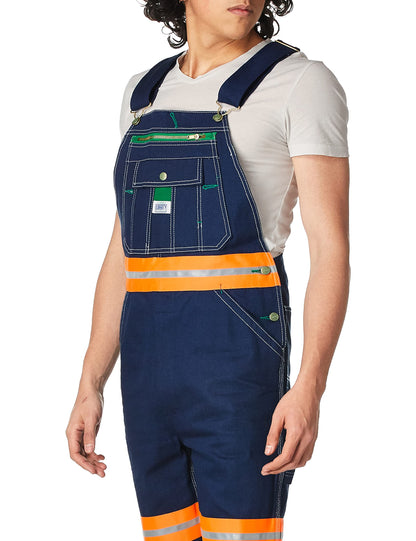 Liberty Men's Hi-Vis Bib Overalls, Hi-Vis Orange, 34W x 32L