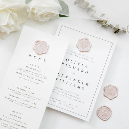Uwilowe 60 Pcs Champagne & Pink Wax Seal Stickers Self-Adhesive Envelope Seals Stamp Stickers, Perfect for Wedding Invitations Seating Chart Christmas Gift Wrapping 3 Designs in 1 Pack
