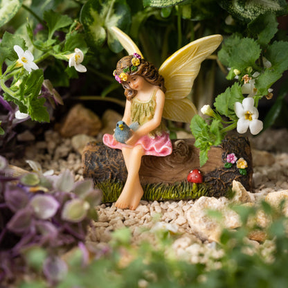 PRETMANNS Fairy Garden Fairies Outdoor Indoor Accessories Kit - Miniature Fairy Figurines Set with Garden Fairy Figures - Small Fairies Figurines for Fairy Gardens Village Decorations – 2 Items