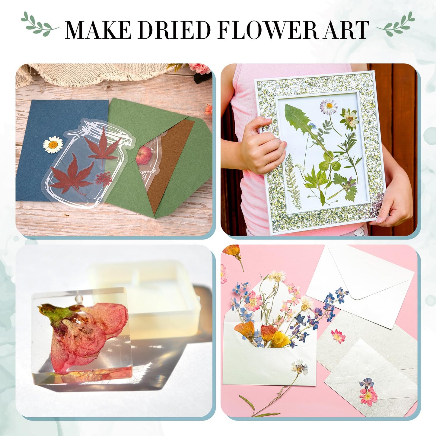 Aboofx Large Flower Press Kit for Adults,10.8"x6.9" 6 Layers Wooden Flower Pressing Kit for Pressed Flowers Herbs Leaf, DIY Flowers Preservation for Bookmark Wedding, Art & Craft Kits Gift for Adult