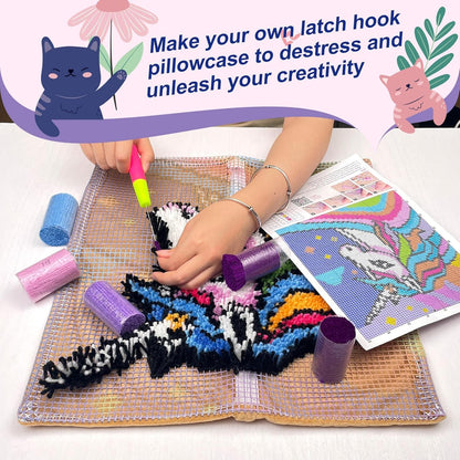 veirousa Halloween Flying Witch Latch Hook Kits for Adults Kids Beginners Pumpkin DIY Latch Hook Rug Kit Pre-Printed Hook and Latch Carpet Making Kits Cross-Stitch Wall Hanging Crochet Set 15x20 Inch