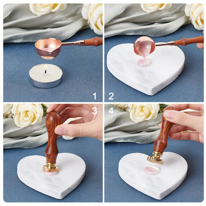 CRASPIRE Wax Seal Stamp Bear Vintage Sealing Wax Stamps Removable Brass Head Sealing Stamp with Wooden Handle for Wedding Invitations Valentine's Day Envelope Christmas Thanksgiving Gift Wrap