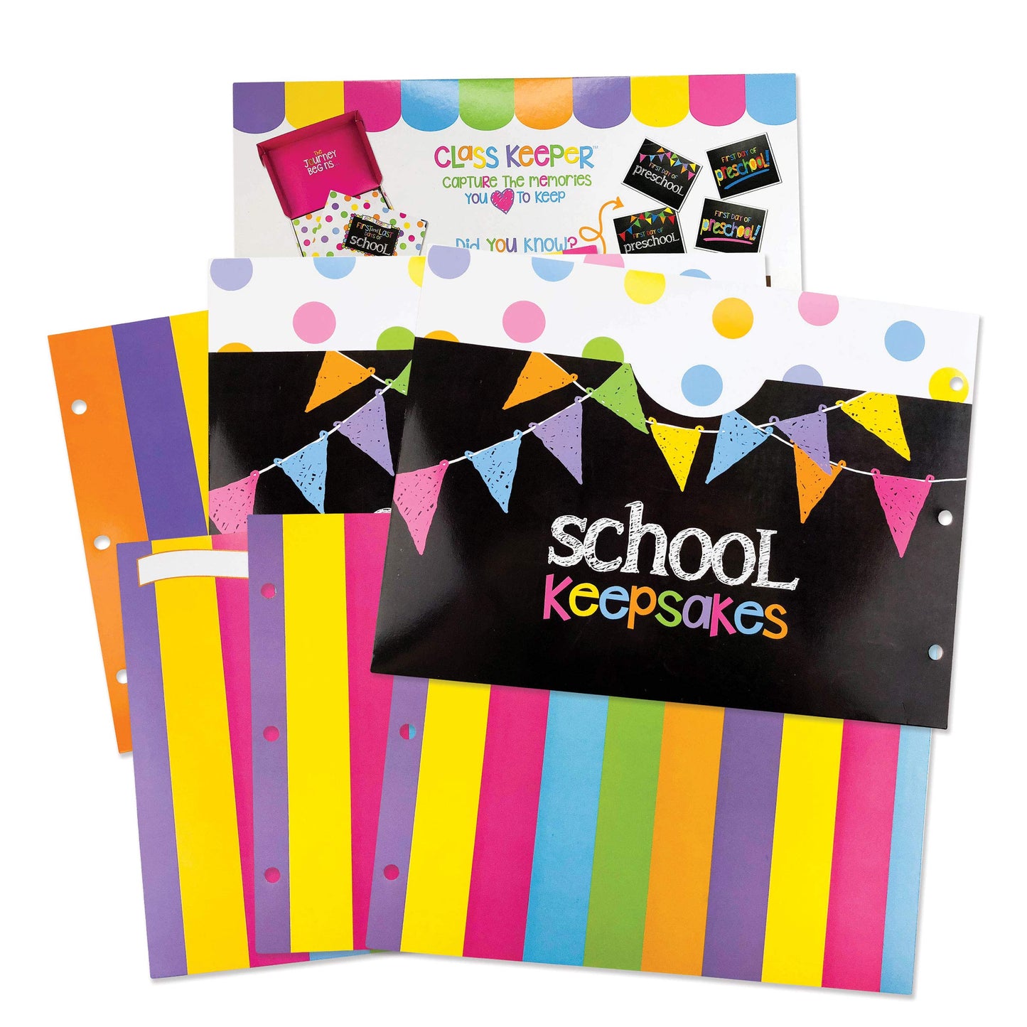 School Memory Scrapbook (3 Sets) Refill Extra Pockets and Photo Pages Kits for Class Keeper® Memory Keepsake Book for Girls