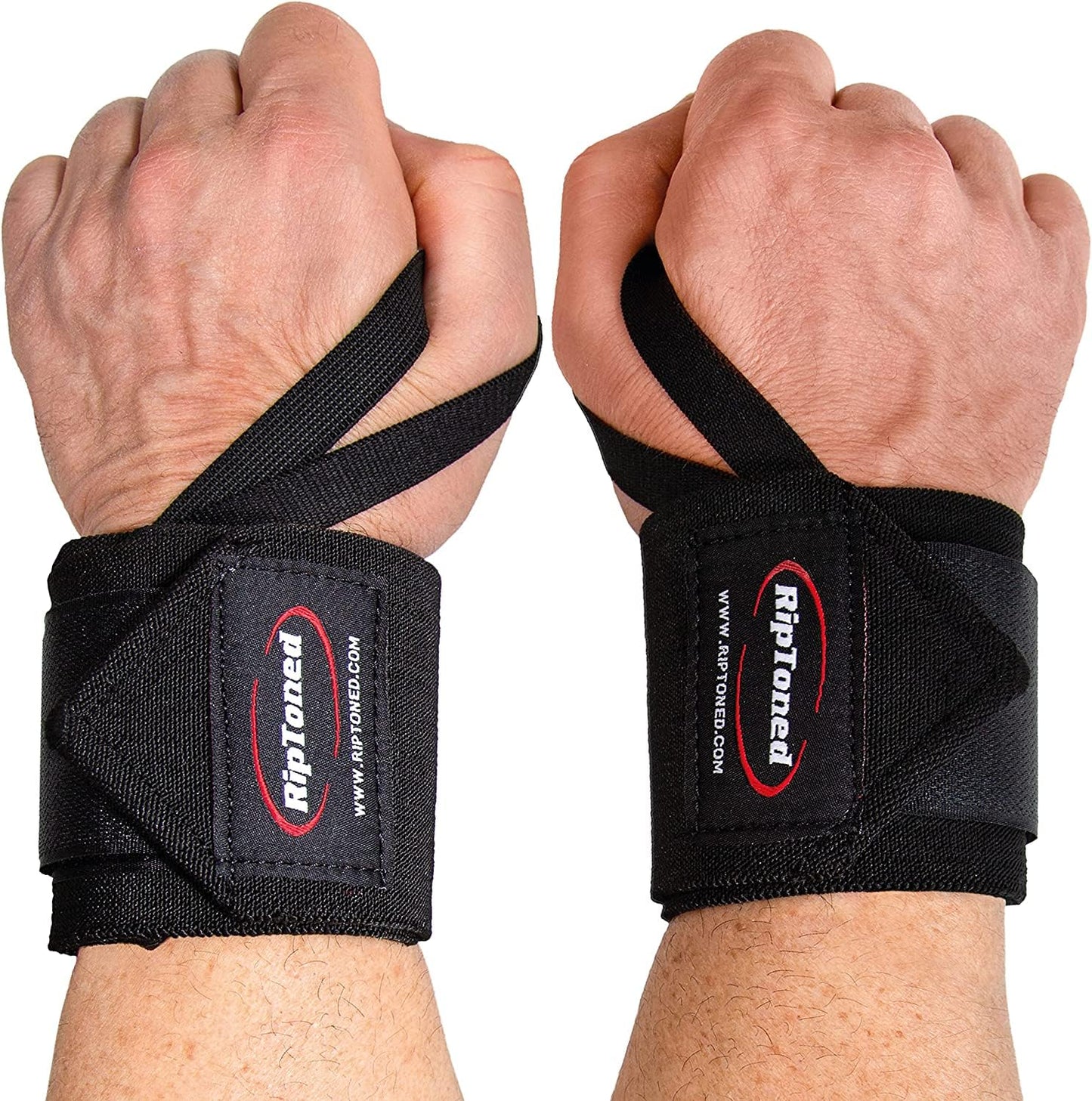 Rip Toned 18” Wrist Wraps - Wrist Straps for Weightlifting - Lift Better, Protect Wrist Pain - Adjustable, Durable, Machine Washable - Wrist Brace for Weightlifting - USPA Endorsed for Men & Women