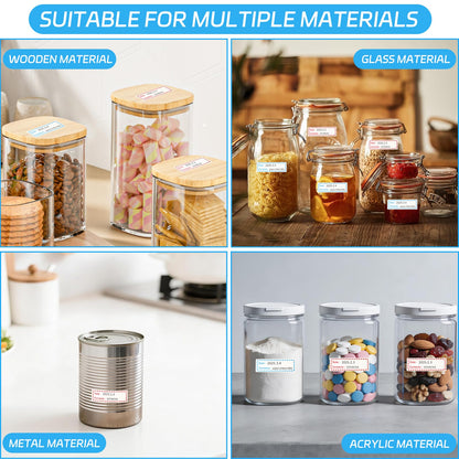 1000 Pcs Removable Freezer Labels, 1x3 Inch Waterproof Oil Resistant Food Storage Stickers, No Residue Easy Peel Date Content Labels for Kitchen Containers, Glass Jars & Restaurants