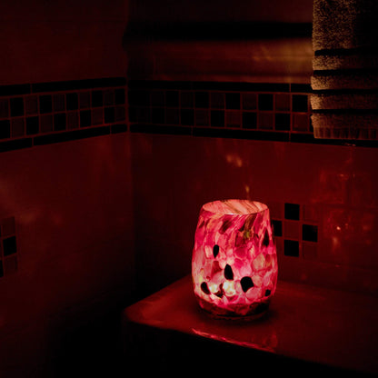 Totally Blown Glassworks Votive Candle Holder, Tea-Light, Handmade Blown Glass, Accent Vase, Centerpiece, Home Decor, Artist Dehanna Jones, Seattle, WA. (Red MM Ladybug)