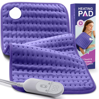 Heating pad for Back, Neck, Shoulder, Cramps and Leg Pain Relief, Heat Pads Christmas Gifts for Women, Men, Mom, Dad, Auto-Off,Machine Washable,Moist Dry Heat Options,Extra Large 12"x24"