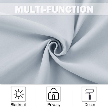 NICETOWN Greyish White Tiers Kitchen Curtains, Room Darkening Energy Efficient Grommet-Top Panels for Short Windows