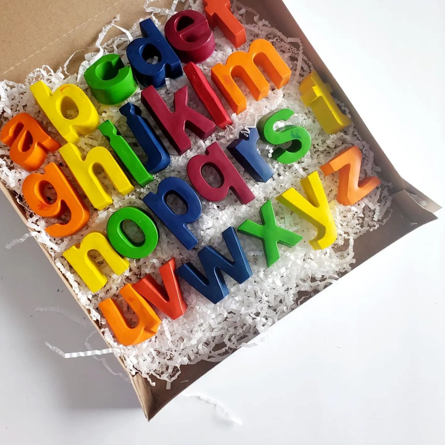 Wocuz 2 Pack Uppercase Letters Crayon Mold Lowercase Alphabet Chocolate Baking Mold Resin Mold Cake Pan Handmade Soap Mold Biscuit Ice Cube Tray DIY for Back to School Project