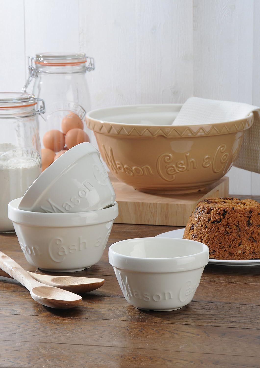 Mason Cash Original White Earthenware Pudding Basin, All-Purpose, 16 cm