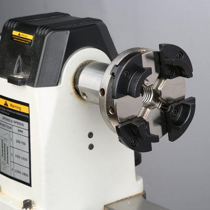 VINWOX SCR4-4NV-SET 4" Wood Lathe Scroll Chuck Set, 4-Jaw Self-Centering Chuck-Set, with Nickle electric Coating Body & 1"x8TPI thread & 3/4"x16TPI Adapter