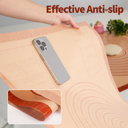 UWILLION Silicone Pastry Mat 36 x 24 Inch Extra Large Baking Mat with Measurement for Counter Dough, Rolling, Fondant, Pie Crust