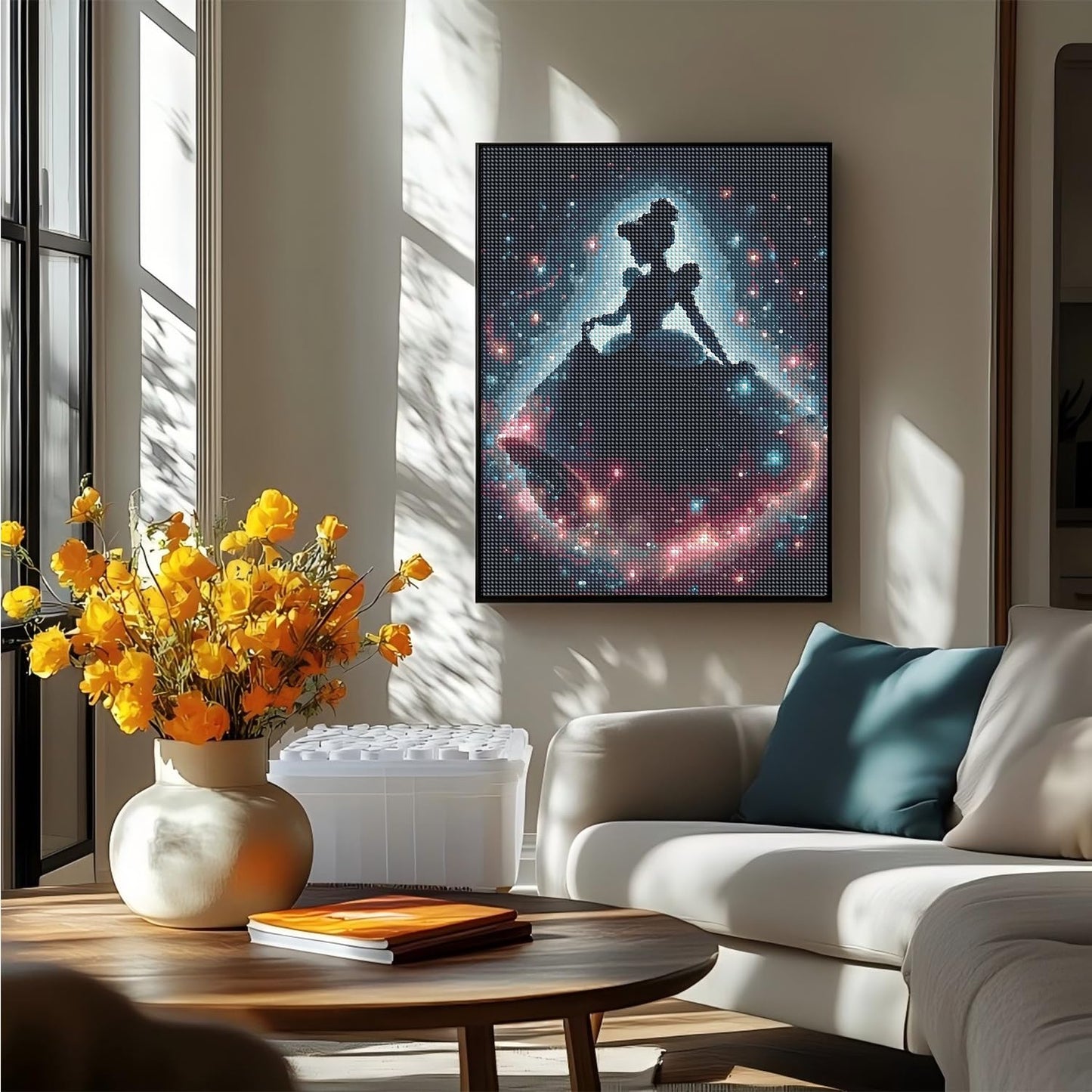 ARPADAMO 12 Pack Princess Diamond Art,Starry Sky Princess Diamond Art Kits for Adults,DIY Full Drill Diamond Painting Kit,Home Wall Decor Diamond Painting(12x16 Inch)