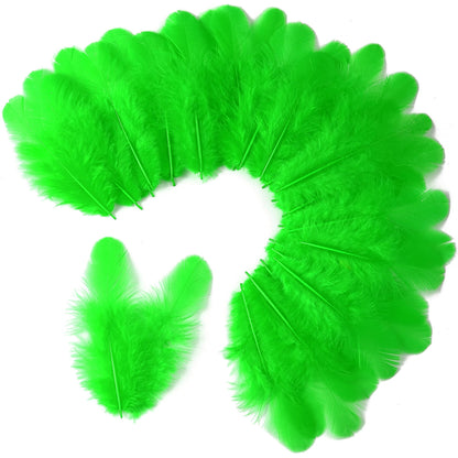 Soarer 900pcs Green Gold Purple Feathers - 3-5inch Feathers Bulk for Mardi Gras Party, Dream Catcher Supplies and DIY Crafts