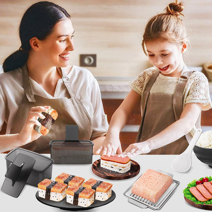 Musubi Press Mold Kit，Onigiri Mold Triangle，4 Pack Japanese Rice Cooker Kit for Lunch Bento