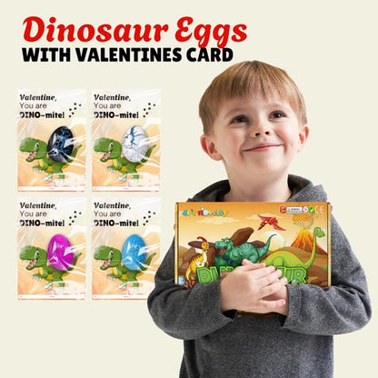 4E's Novelty 30 Pack Dinosaur Hatching Egg Birthday Gifts for Kid Boy Girl, Dinosaur Party Favor Gifts for Kids Dino Toys Easter Egg Hunt Party Favor Bag Fillers