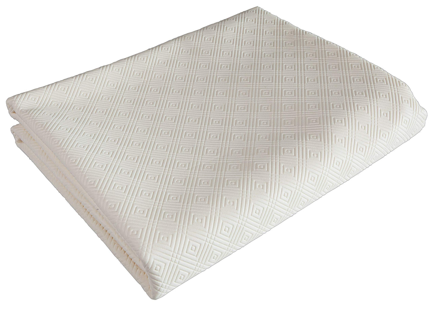 Venilia Bulgomme Table Protector White Non-Slip Tablecloth Underlay Shock Absorbing Easy Care Liquid Impermeable PVC Polyester Rectangular 135 x 220 cm 53377