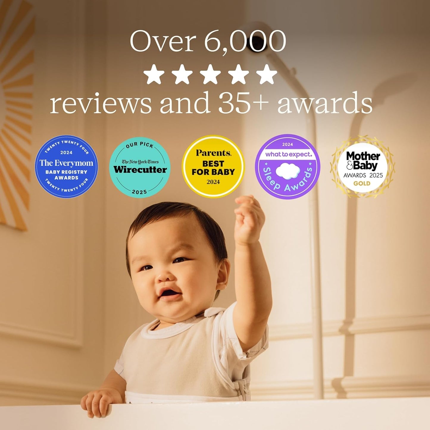 Nanit Pro Smart Baby Monitor - 1080p Wi-Fi Video Camera with Night Vision & 2-Way Audio | Remote Viewing