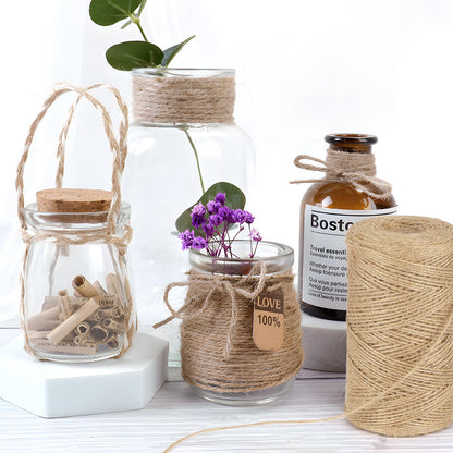 2 Pack Twine String 1968 Feet Garden Twine for Crafts 2mm Twine String for Crafts, Garden Plants, Christmas Twine, Crafting Gardening Gift, Decoration Packing String, Brown (300M/Roll)