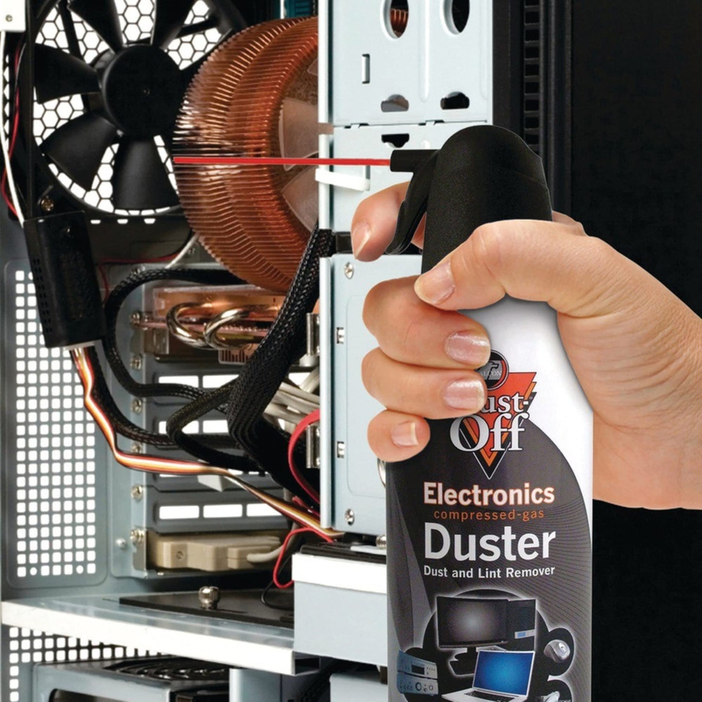 Dust-Off Compressed Gas Dusters, 10 Oz, Pack Of 2