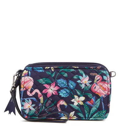 Vera Bradley Cotton All in One Crossbody Purse with RFID Protection
