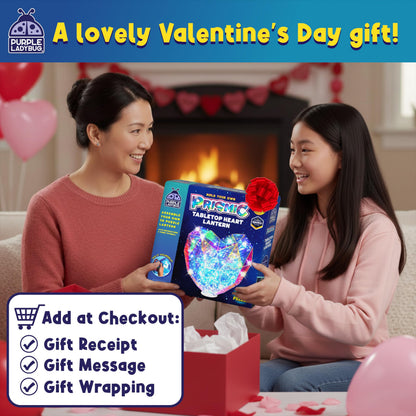 Prismic Make Your Own 3D Heart Table Light for Girls, Valentines Gifts for Kids Room Decor Craft, Gift for Girls 8, 9, 10, 11, 12-16 Years Old, Tweens & Teens Birthday Gifts, Kids Arts and Crafts