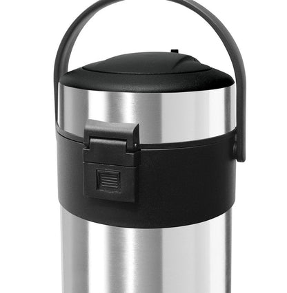 OGGI Airking 102oz Stainless Steel Thermal Coffee Carafe- Vacuum Container w/Lever Action Pump, Insulated Coffee Carafe, Thermos Carafe, Hot Beverage Dispenser, Catering Supplies, 3 Liters