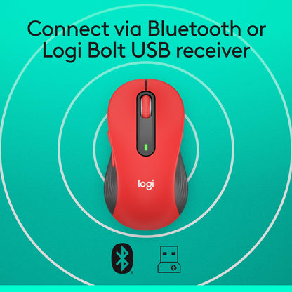 Logitech Wireless Mouse Signature M650 L Full Size - Large Hands, 2-Year Battery, Silent Clicks, Customizable Buttons, Bluetooth, PC/Mac/Chromebook - Black, Right-Handed, Large