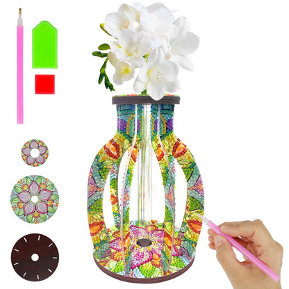 ILYUFO Diamond Art Kits for Adults, DIY Vase Diamond Art, Diamond Painting Kit, Ideal Desktop Ornaments & Thoughtful Female Gifts (Life)