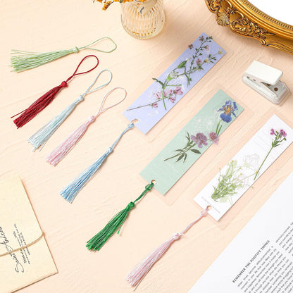 Fuyoooo 101 Pcs DIY Bookmark Making Kit Bookmark Laminating Pouches 5 Mil Hot Laminator Sleeves with Rainbow Tassels and Puncher Fit Most Pouch Laminating Machines Easter Gift(2.36 x 6.3 Inch)