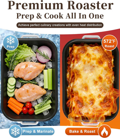 Skiennix Casserole Dishes - 6-Pack Lasagna Baking Set with Handles & Rack | 14 & 17 Inch Enamel Cookware, Dishwasher Safe