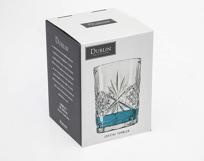 Godinger Bathroom Tumbler Cup Glass, Water Glass, Toothbrush Holder, Dublin Crystal Collection, 7oz