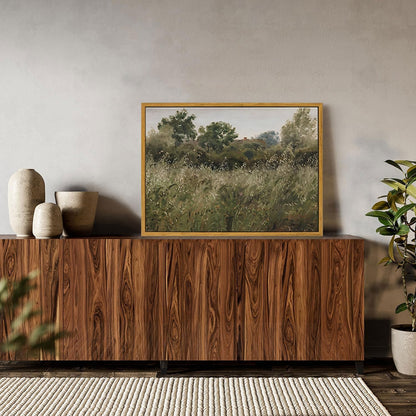 OIQArt Framed Vintage Landscape Wall Art - Natural Scenery Oil Painting Canvas Prints for Kitchen Bedroom Living Room
