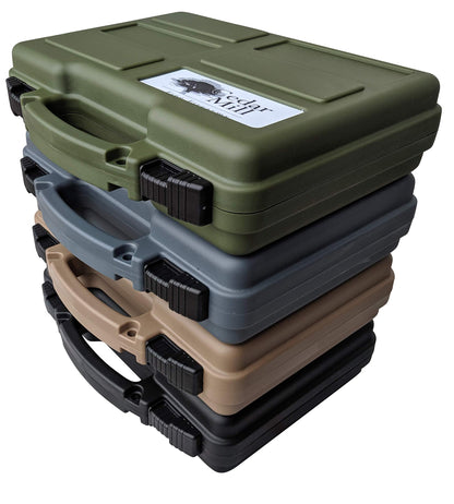 Hard Lockable Gun Case for Pistol, Revolver, and Handgun 12.3" inches x 10.5" Airline Compliant Locking 9mm TSA Approved Firearm Travel Non-Waterproof Storage Box Gun Carrying Case for Pistols