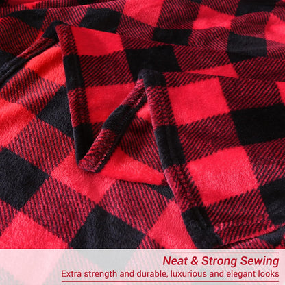 Viviland Checkered Blanket Throw, Soft Fuzzy Cozy Buffalo Plaid Blanket for Couch, 50x60 Inches