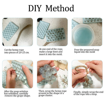DIY Soap Making Kit Grape Soap Molds Exquisite Soaps Mold for Gift (Without soap)
