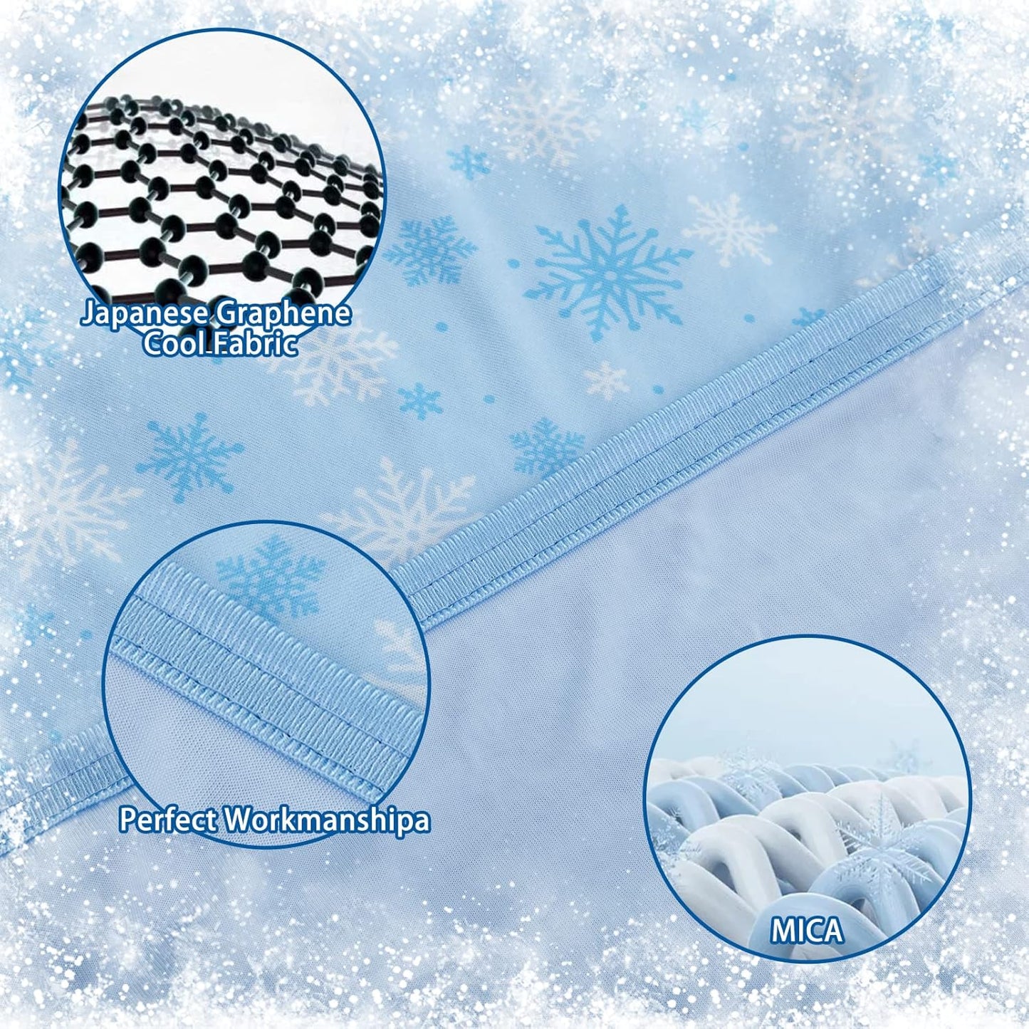 OIGAE Cooling Blanket - Double Sided Cold Effect Bed Throw for Hot Sleepers, Skin-Friendly