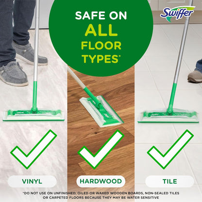 Swiffer Sweep + Mop Wet Pads Refill - All-Purpose Floor Cleaner for Dirt & Dust | Fresh Gain Scent, 36ct