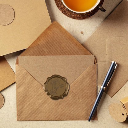 CRASPIRE Cowboy Wax Seal Stickers 50Pcs Self Adhesive Wedding Invitation Envelope Sealing Stamp Sticker Horse Vinatge Bronze for Birthday Christmas Wrapping Party DIY Craft Greeting Card Decor