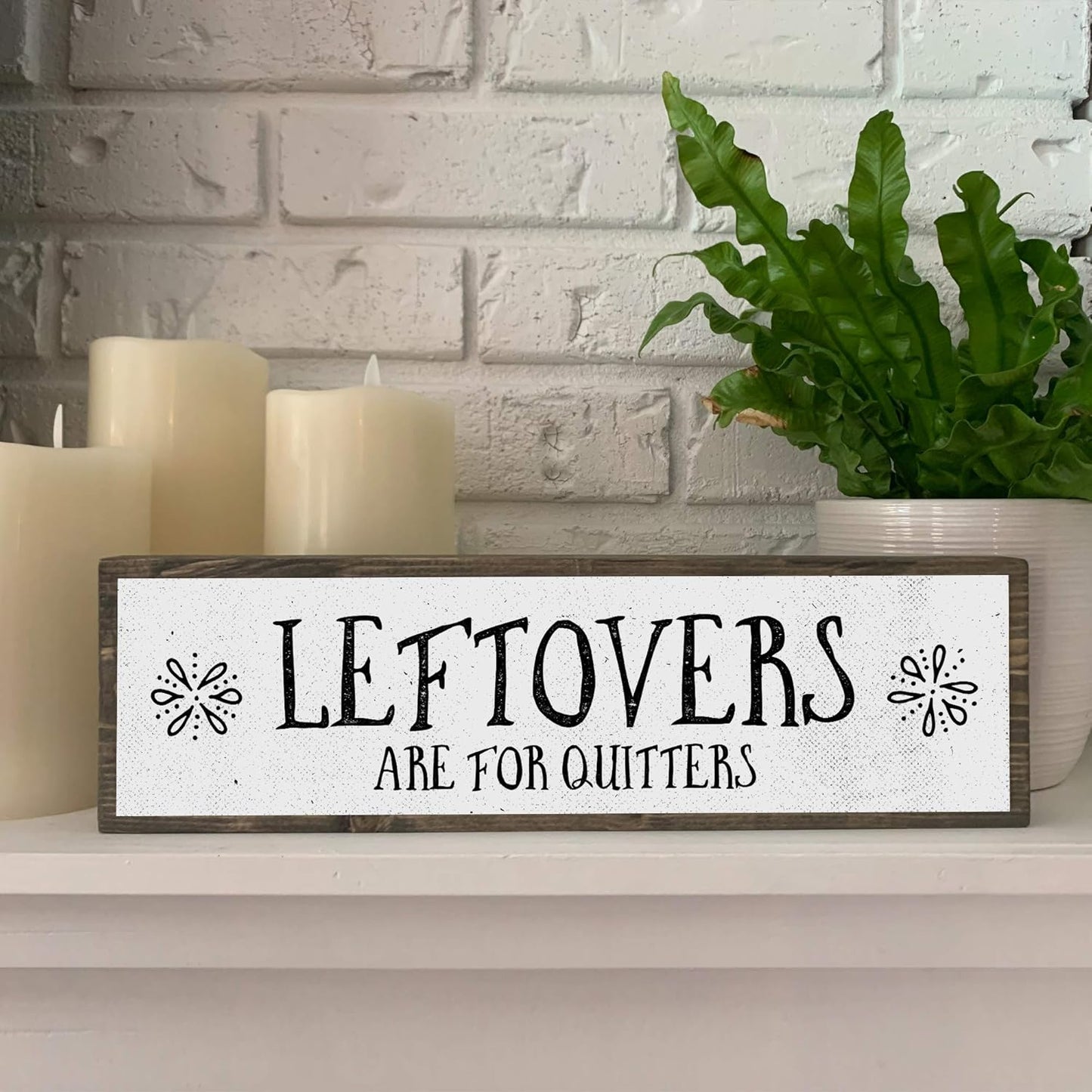 Thanksgiving Wood Signs (Medium - Leftovers Are For Quitters, Wood And Metal)