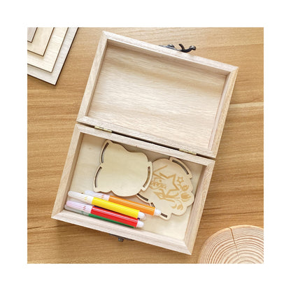 Cregugua 8 Pack 6 X 4 X 2 Inch Unfinished Wooden Box For Crafts Small Keepsake Box Treasure Chest Wood Jewelry Box