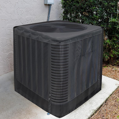 uxcell Air Conditioner Cover, 26"x26"x32" Outdoor Unit Square Vertical Protective Cover (Black)
