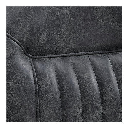 Dir Heavy Duty Barber Chair, Men's Grooming Barbershop Hydraulic Chair in Distressed Finish Kaiser II, Vintage Black
