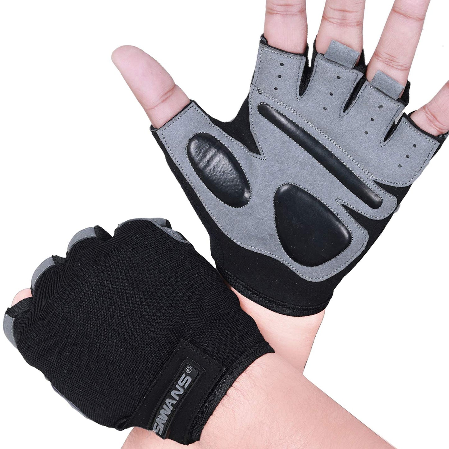 SAWANS Fitness Workout Gloves Gym Weight Lifting Gloves for Men Women Breathable Gymnasium Wrist Support Padded Deadlifts Exercise Training Pull Ups