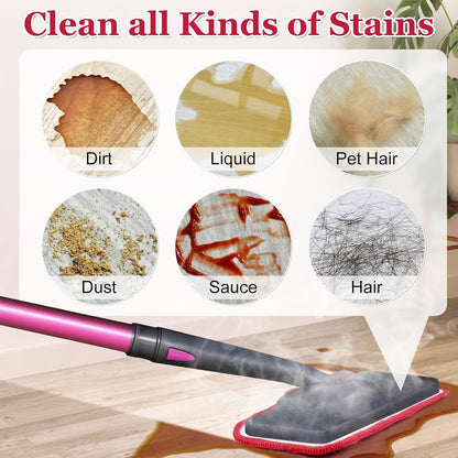 6 Pack 7 1,Reusable Steam Mop Pads Compatible with Schenley Steam Mop Cleaner,Microfiber Steam Mop Replacement Pads