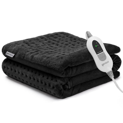 GENIANI Electric Throw - XL Electric Heating Pad for Back Pain & Cramps Relief, Birthday for Women Men Auto Shut Off, Machine Washable, Heat Pad for Neck & Shoulder, 12×24", Tabby Gray