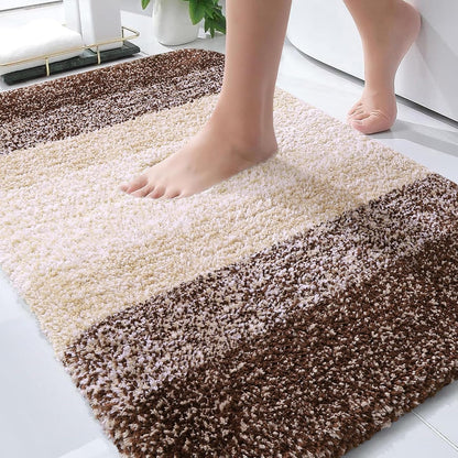 OLANLY Bathroom Rug Mat - Extra Soft Microfiber Non-Slip Bath Carpet | 30x20 Inches, Brown